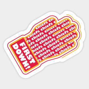 First Down Chiefs! Sticker